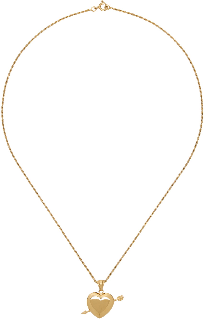 Ernest W. Baker Gold Cupid Necklace