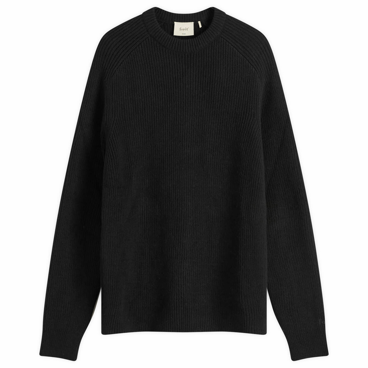 Foret Men's Cone Rib Knit Sweatshirt in Black