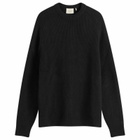 Foret Men's Cone Rib Knit Sweatshirt in Black