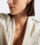 FoundRae Reverie Butterfly 18kt gold pendant with diamonds and topaz