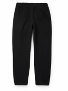 Burberry - Tapered Logo-Appliquéd Cotton-Jersey Sweatpants - Black