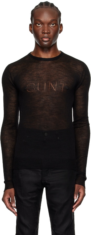 Photo: Rick Owens Black 'Cunt' Pull Sweater
