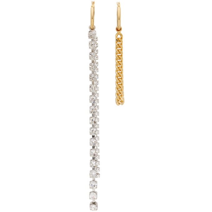 Photo: MM6 Maison Margiela Gold and Silver Dangle Mixed Earrings