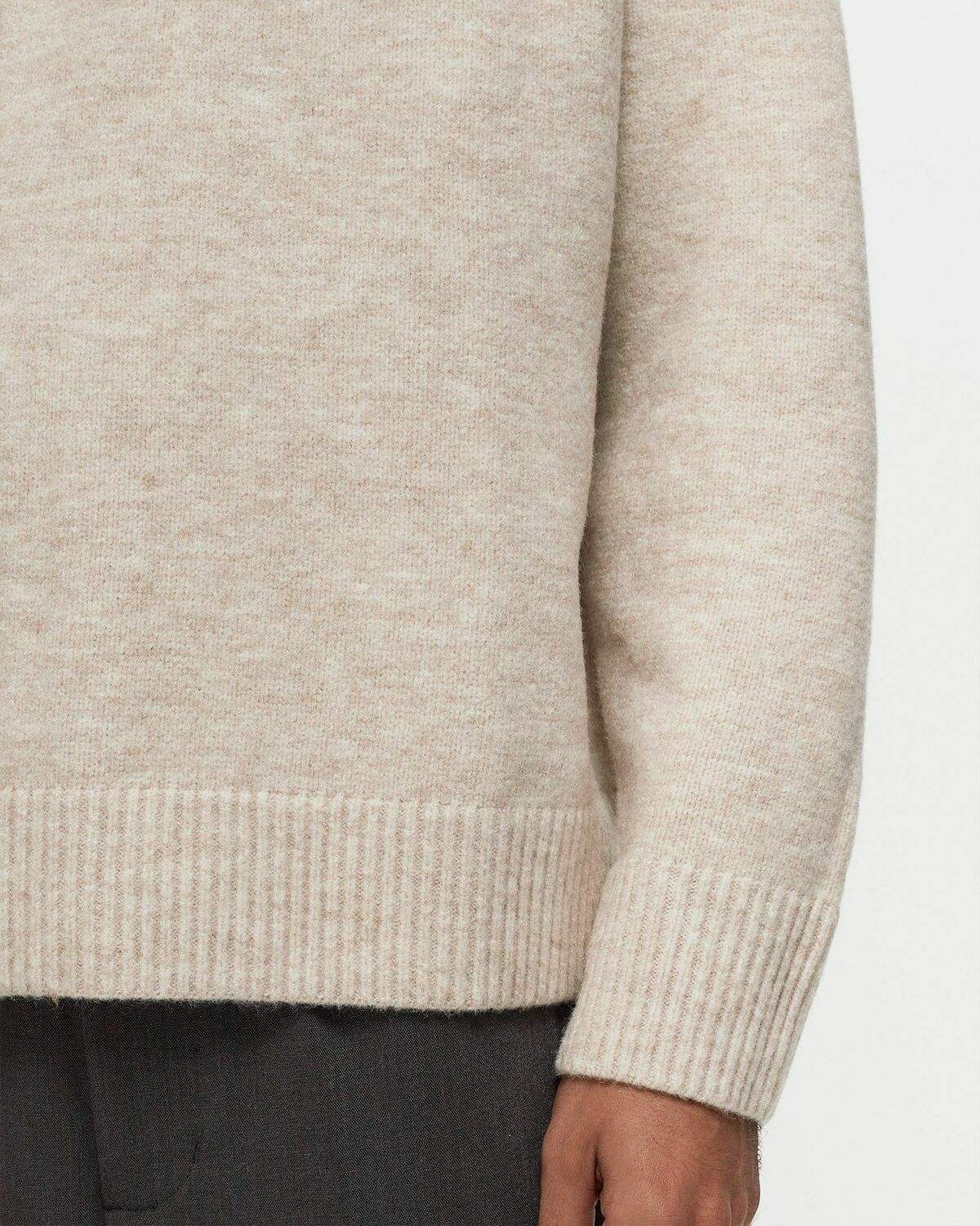 ølåf Drift Knitted Crewneck Beige Pullovers