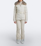 Yves Salomon Belted shearling-trimmed down ski jacket