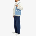 A.P.C. Men's Lou Denim Tote in Light Blue 