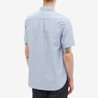 Beams Plus Men's Short Sleeve Popover Shirt in Sax