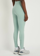 Adidas X Stella Mccartney Studio Ruched Stretch-jersey Leggings Light Blue