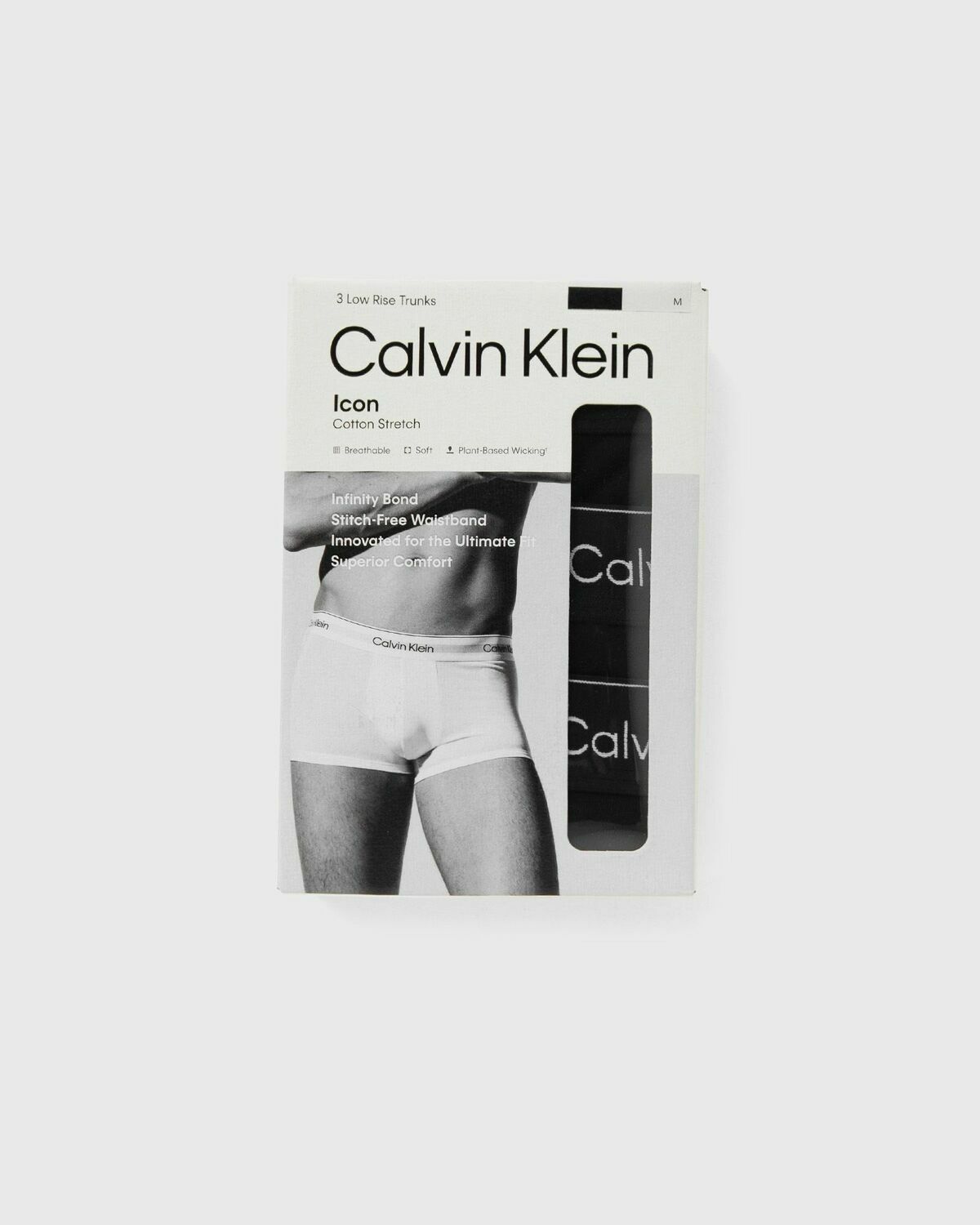 Calvin Klein Underwear LOW RISE TRUNK ICON COTTON STRETCH 3-PACK Black Mens Boxers & Brief