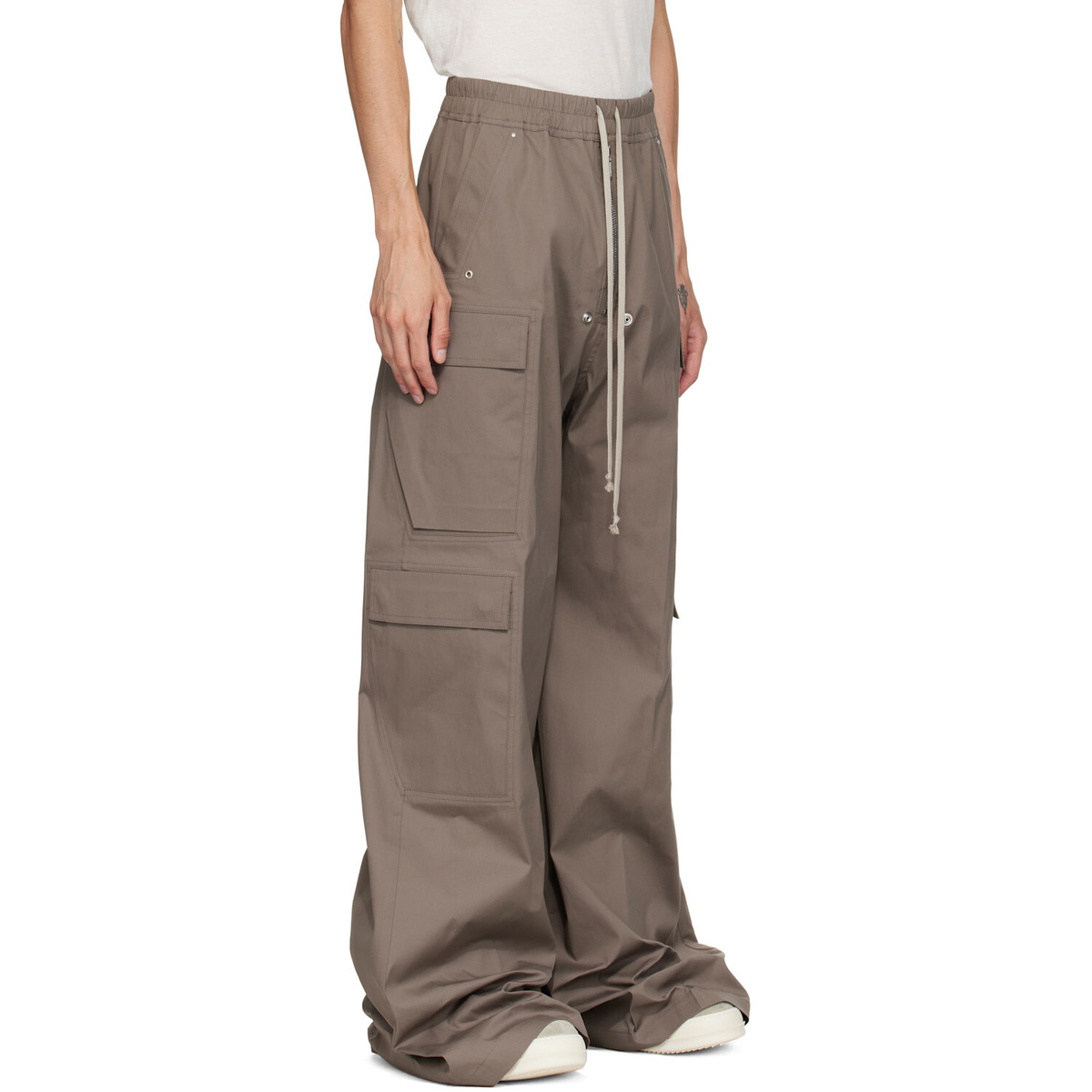 Rick Owens Gray Tower Cargobelas Cargo Pants