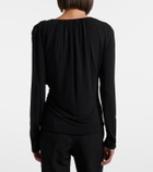 Sportmax Ruched crêpe top