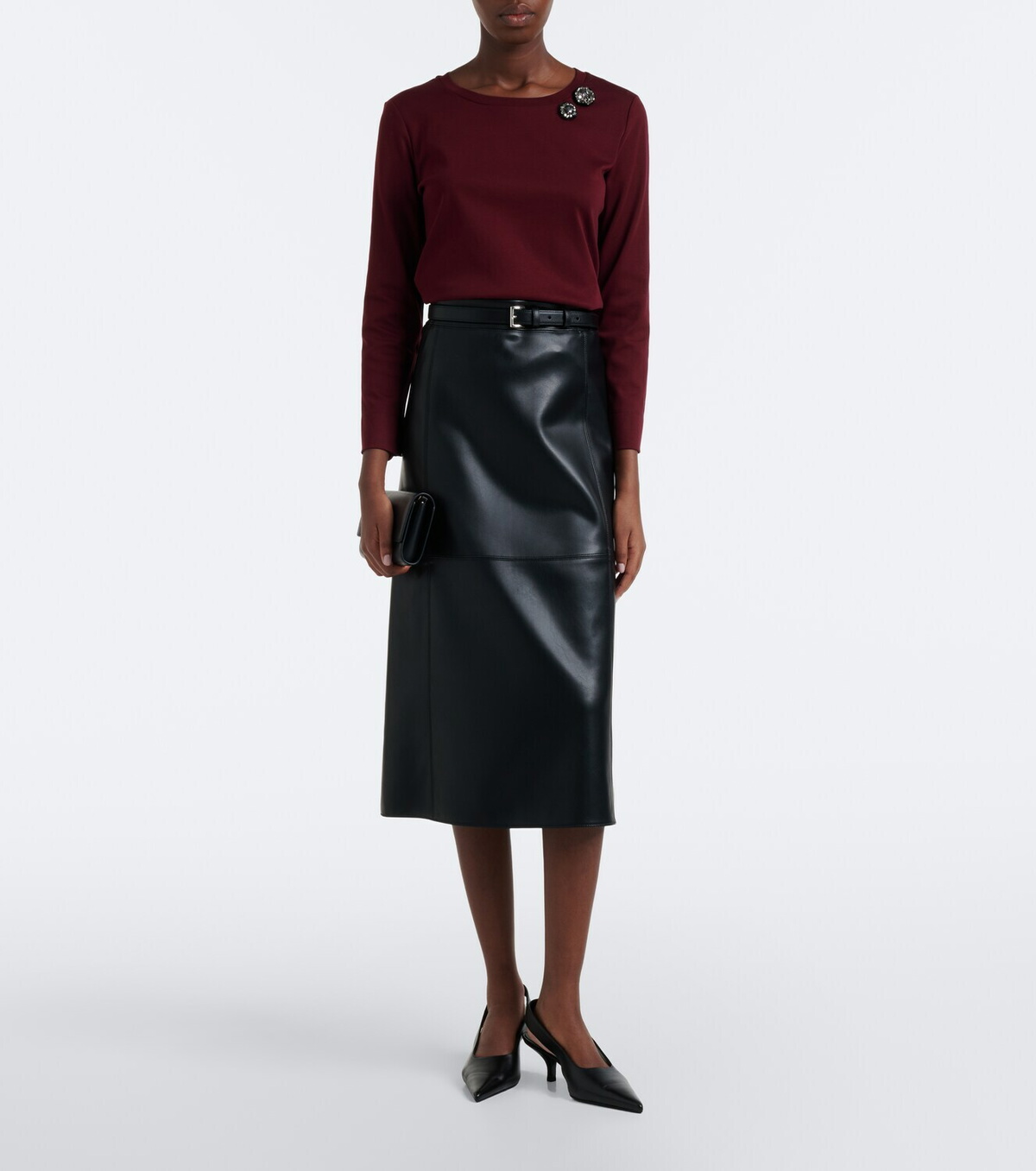 'S Max Mara Embellished cotton-jersey T-shirt