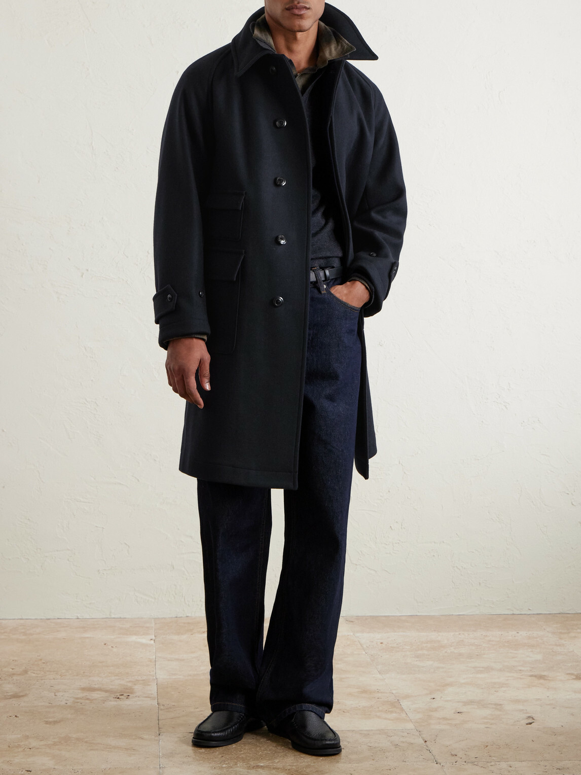 Kaptain Sunshine - Traveller Wool Coat - Blue