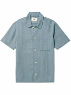 Folk - Seoul Garment-Dyed Linen and Cotton-Blend Shirt - Blue