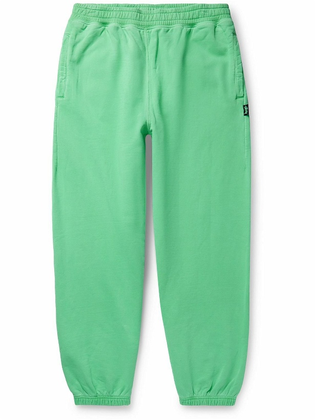 Photo: Stussy - Tapered Cotton-Jersey Sweatpants - Green