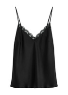 Simone PÉRÈLE Love Me Lace-trim Silk-satin Camisole top Black