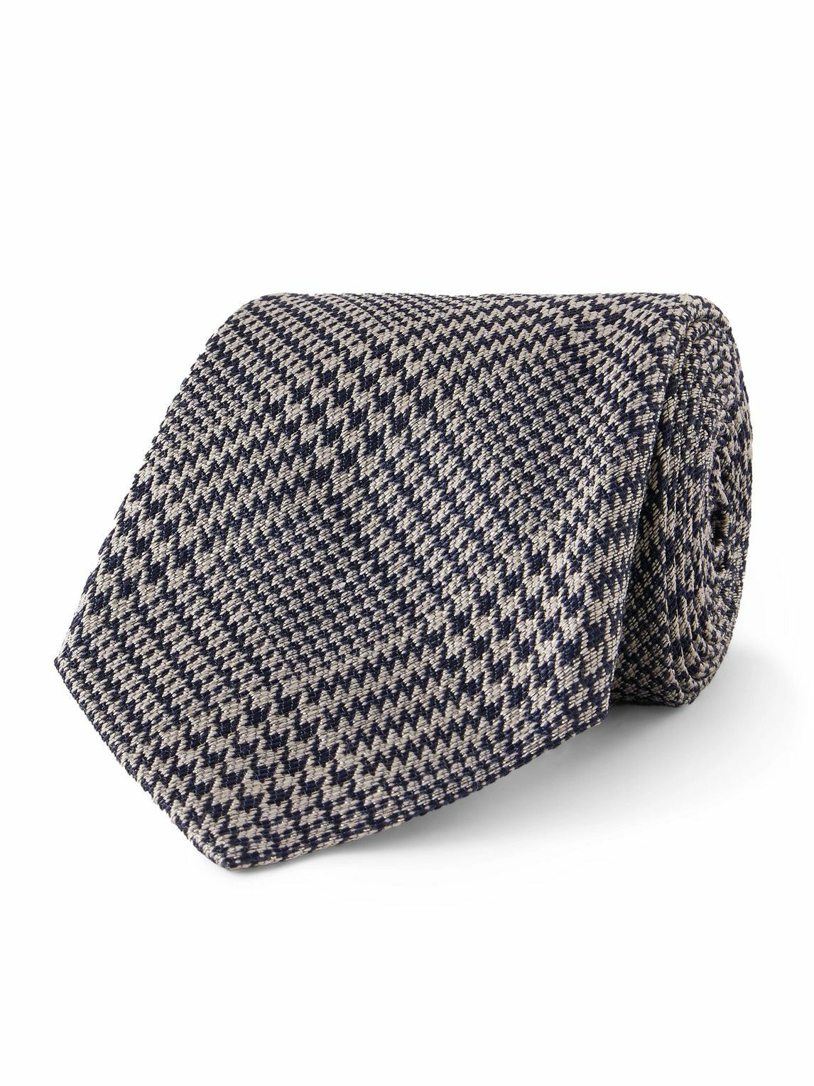 Anderson & Sheppard - 9cm Checked Silk and Wool-Blend Tie