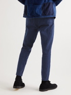 Blue Blue Japan - Tapered Embroidered Sashiko Cotton Trousers - Blue