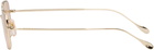 Gucci Gold Institutional Logo Sunglasses