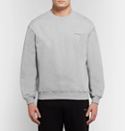 Balenciaga - Logo-Print Mélange Loopback Cotton-Jersey Sweatshirt - Men - Gray