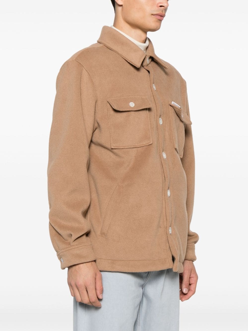 FAMILY FIRST - Brushed Effect Shirt Jacket
