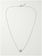 SAINT LAURENT - Oxidised Silver-Tone Pendant Necklace - Silver