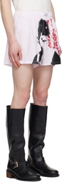 VAQUERA Pink & White Boxer Shorts