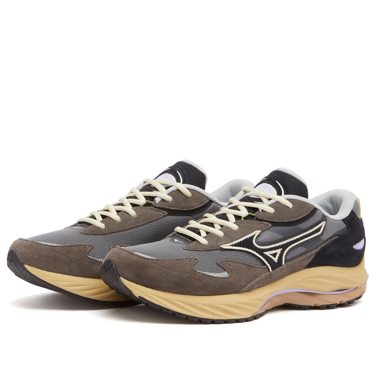 Mizuno Wave Rider Beta Sneakers in Quiet Shade/Black/Magnet