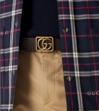 Gucci Double G reversible suede and leather belt