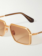 Jacques Marie Mage - Vasco Square-Frame Gold-Tone Sunglasses