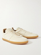 Tod's - Logo-Debossed Leather-Trimmed Suede Sneakers - Neutrals