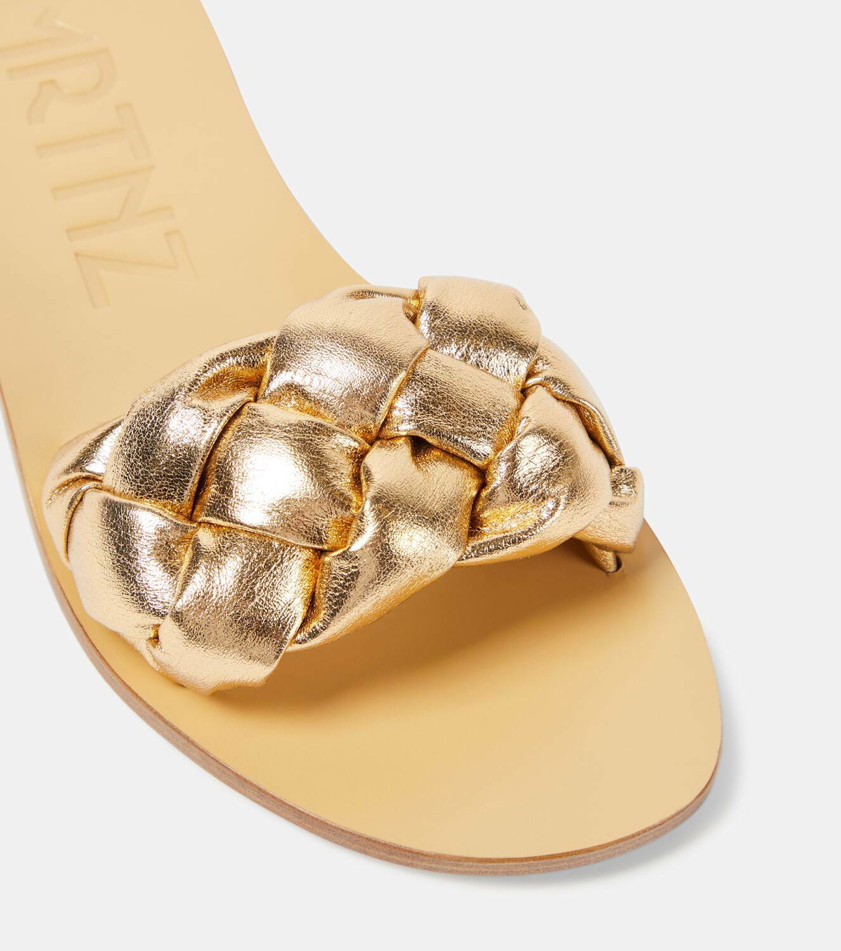 Souliers Martinez Pelota braided leather slides