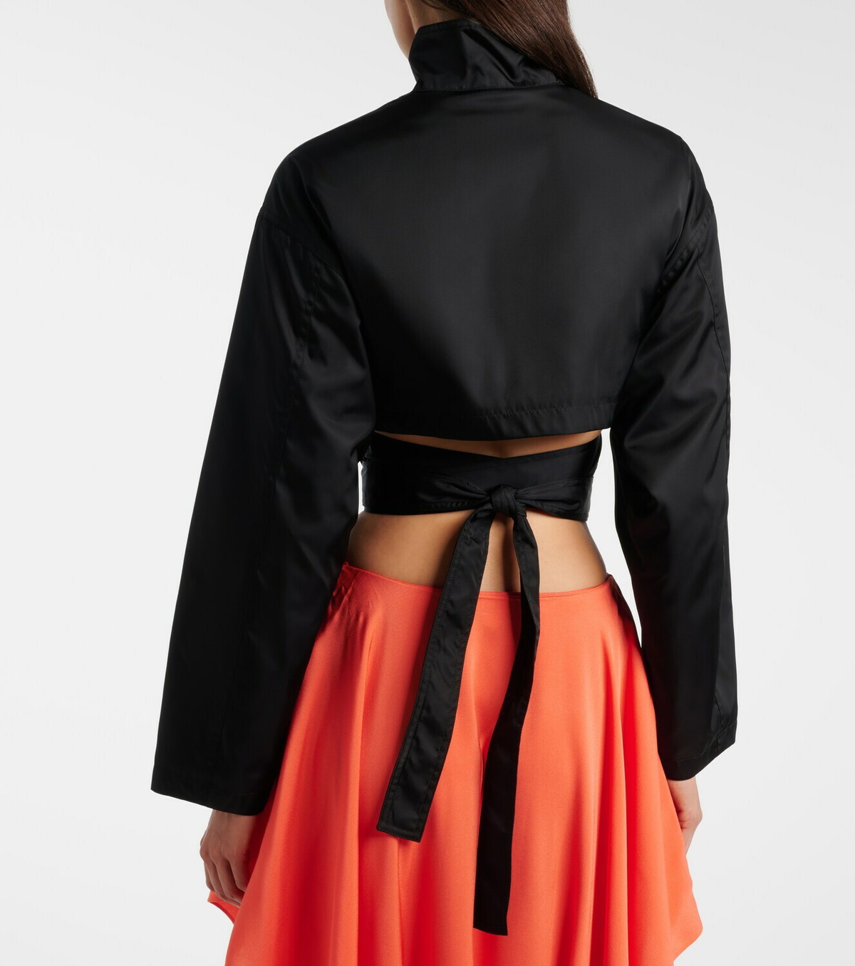 Alaïa Taffeta belted bomber jacket