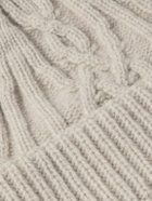 John Smedley - Emery Cable-Knit Recycled-Cashmere and Merino Wool-Blend Beanie