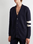 Alexander McQueen - Intarsia Wool and Cashmere-Blend Cardigan - Blue