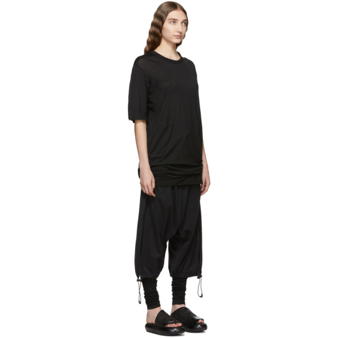 Boris Bidjan Saberi Black Object-Dyed Mens Fit T-Shirt