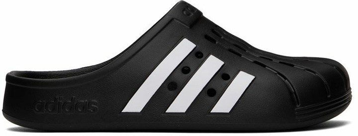 Photo: adidas Originals Black Adilette Clogs