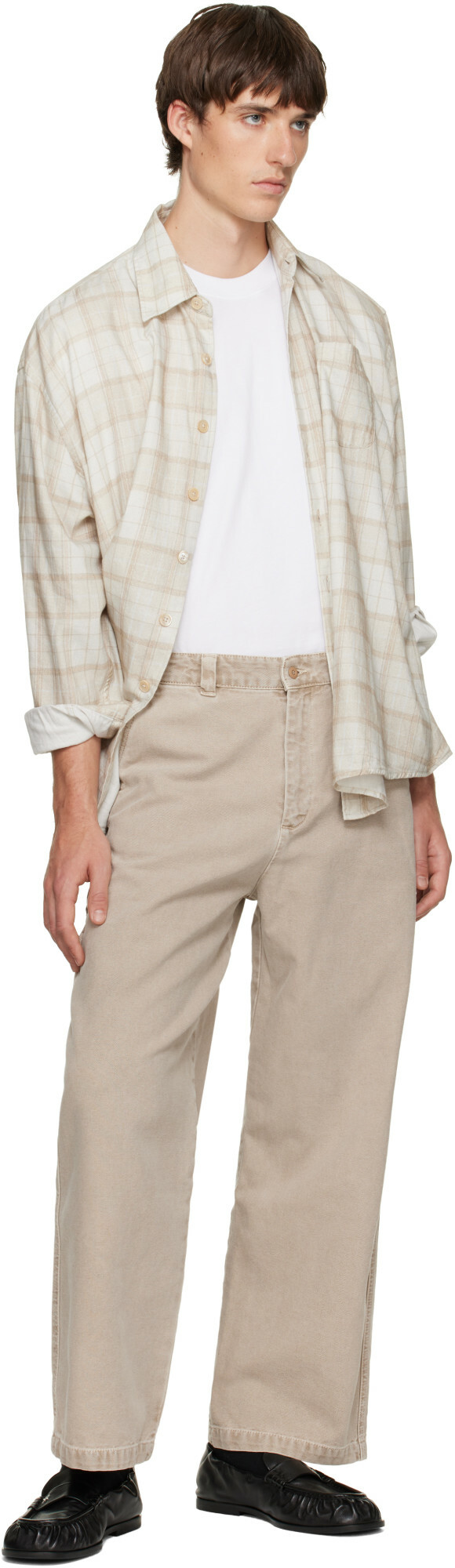 A.P.C. Beige Canvas Carpenter Trousers