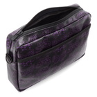 Needles Black and Purple PVC Papillon Bag