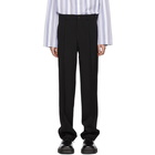 Comme des Garcons Homme Plus Black Tropical Wool Trousers