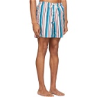 Bather Pink and Blue Striped Gradient Swim Shorts