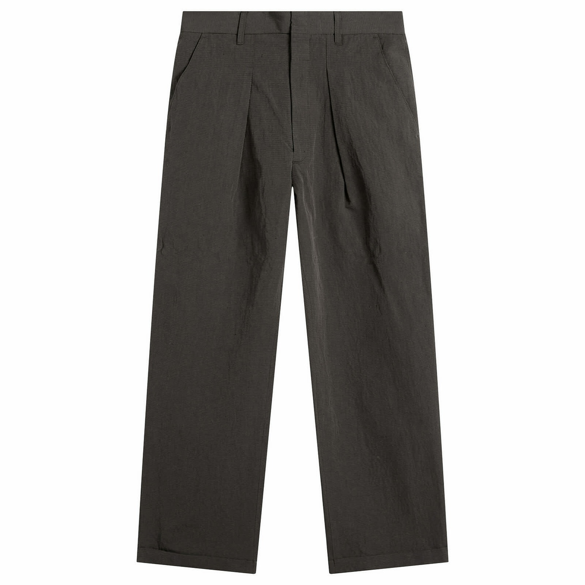 Ranra Men's Fold Tailored Pants in Black Coffee