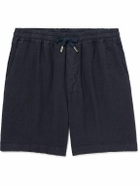 Altea - Samuel Straight-Leg Linen Drawstring Shorts - Blue