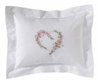 Jacaranda Living Boudoir Pillow Cover, Garden Heart (Pink/Green)