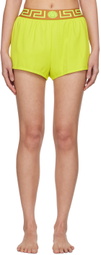Versace Underwear Green Greca Border Swim Shorts