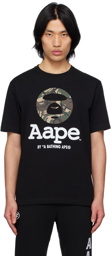 AAPE by A Bathing Ape Black MoonFace Camo T-Shirt