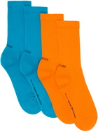 SOCKSSS Two-Pack Blue & Orange Socks