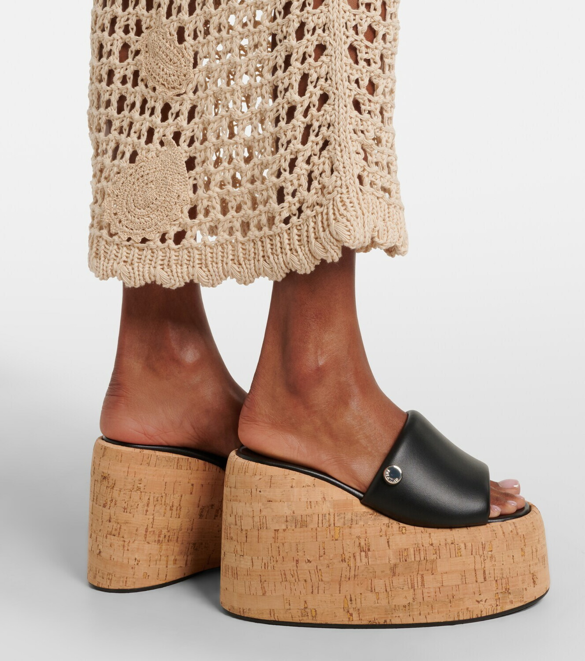 The Attico Open-knit cotton beach cover-up