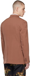 Paul Smith Brown Wool Double-Breasted Blazer