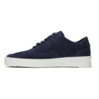 Filling Pieces Navy Suede Singular Mondo Low Sneakers